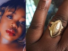 ”You said yes to Oba of Benin?” – Reactions as lady shows off idol crested engagement ring