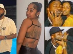 Romantic photo of Davido and Mya Yafai sets Twitter on fire