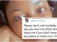 “Please Don’t Call Me Baby Or Say You Love Me If You Don’t Have Plans To Marry Me” -Lady Warns