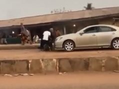 Yahoo Boy Arrested While Attempting To Run After Dropping Lady Who Ran Mad (Video)