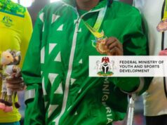 Nigeria’s Goodness sets new World Record, wins Commonwealth Gold medal
