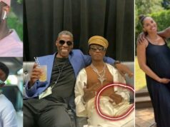 Wizkid pictured holding weed while posing with his ‘father-in-law’; stirs reactions from Tunde Ednut, others