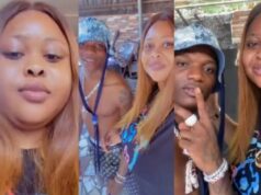 “Biggest bird” – Lady shares photos, videos with Wizkid during Surulere visit to distribute 100m to kids for Christmas