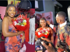 Timini Finally Meet Lady Who Wooed Him for Valentine’s, Gifts Her Bouquet Of Flower