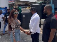 Fans blush as May Edochie seen bonding with male friend in new video